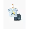 Костюм (футболка, шорты) Mickey Mouse Disney 12-18 мес (80-86 см) бело-синий MC15449