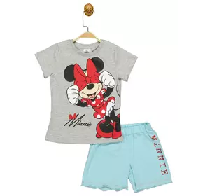 Костюм (футболка, шорты) Minni Mouse 98 см (3 года) Disney MN18066 Серо-бирюзовый 8691109889386
