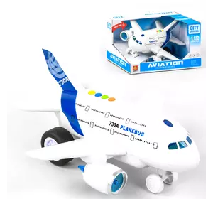 Самолет Kimi со световым и звуковым эффектом Бело-синий 6974060113571