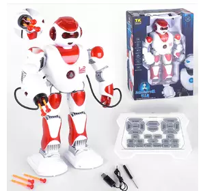 Робот на радиоуправлении Kimi со световым и звуковым эффектом Бело-красный 6904668667466