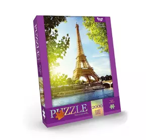 Пазлы Эйфелевая башня Париж Danko Toys 2000 деталей Разноцветный 4823102808338