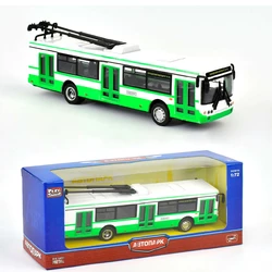Троллейбус Kimi с инерционным механизмом Бело-зеленый 6988600090482