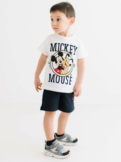 Костюм (футболка, шорты) Mickey Mouse 98 см (3 года) Disney MC18070 Бело-черный 8691109888082