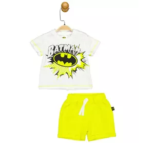 Костюм (футболка, шорты) Batman 68-74 см (6-9 мес) Cimpa BM17304 Бело-желтый 8691109874337
