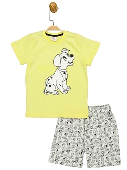 Костюм (футболка, шорты) 101 Dalmatians 98 см (3 года) Disney DL17606 Серо-желтый 8691109890443