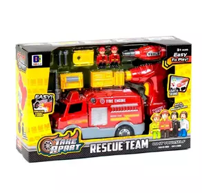 Пожарная машина Конструктор Kimi со световым и звуковым эффектом Красная 6974210260421