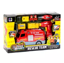 Пожарная машина Конструктор Kimi со световым и звуковым эффектом Красная 6974210260421