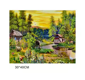 Картина по номерам Деревенская живопись Kimi 30 х 40 см 6900066311383