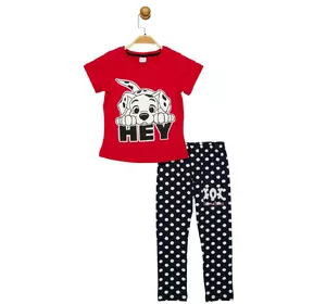 Костюм (футболка, штаны) 101 Dalmatians 98 см (3 года) Disney DL18074 Черно-красный 8691109887078