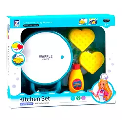 Кухонный набор Вафельница Kimi со световым и звуковым эффектом Бирюзовый 6984539400897