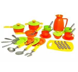 Набор посуды ТехноК Зелено-оранжевый 4823037603275