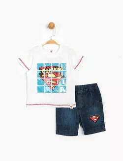 Костюм (футболка, шорты) Superman DC Comics 2 года (92 см) бело-синий SM15644