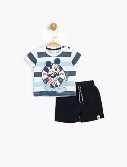 Костюм (футболка, шорты) Mickey Mouse Disney 12-18 мес (80-86 см) разноцветный MC15453