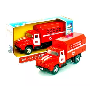 Пожарная машина с инерционным механизмом Kimi со световым и звуковым эффектом Красная 6988600091151