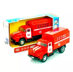 Пожарная машина с инерционным механизмом Kimi со световым и звуковым эффектом Красная 6988600091151