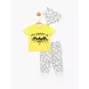Костюм (футболка, штаны, бандана) Batman DC Comics 12-18 мес (80-86 см) желто-белый BM15571