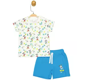 Костюм (футболка, шорты) Mickey Mouse 86 см (1 год) Disney MC17254 Бело-синий 8691109874528