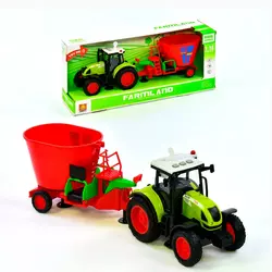 Трактор с инерционным механизмом Kimi со световым и звуковым эффектом Красно-зеленый 6974060113731