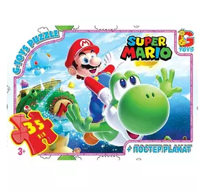 Пазлы Супер Марио G-Toys 35 элементов Разноцветные 4824687638037