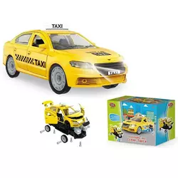 Такси Конструктор Kimi со световым и звуковым эффектом Желтый 6900045260145