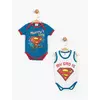 Набор боди Superman DC Comics 2 шт 0-3 месяца (56-62 см) сине-белый SM15553