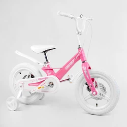 Велосипед Corso 14" Бело-розовый 6800077140569