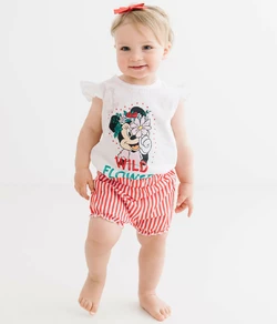 Костюм (футболка, шорты) Minni Mouse 68-74 см (6-9 мес) Disney MN17461 Бело-красный 8691109875822