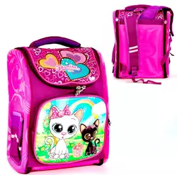 Ранец Котята Kimi Ортопедическая спинка 1 отделение 3 кармана 32x22x40 cм фиолетовый 67819048 Ранец Котята Kimi Ортопедическая спинка 1 отделение 3 кармана 32x22x40 cм фиолетовый 67819048