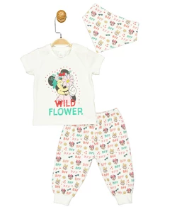 Костюм (футболка, штаны, бандана) Minni Mouse 62-68 см (3-6 мес) Disney MN17336 Белый 8691109874955