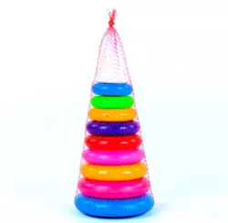 Пирамидка 9 колец Kimi разноцветная 09148048 Пирамидка 9 колец Kimi разноцветная 09148048