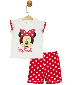 Костюм (футболка, шорты) Minni Mouse 68-74 см (6-9 мес) Disney MN17355 Бело-красный 8691109875105