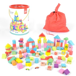 Деревянный конструктор-сортер Kimi 100 деталей Разноцветный 6945717434134 Деревянный конструктор-сортер Kimi 100 деталей Разноцветный 6945717434134