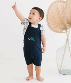 Полукомбинезон с футболкой 68-74 см (6-9 мес) Panolino PL17525 Бело-синий 8691109878922 Полукомбинезон с футболкой 68-74 см (6-9 мес) Panolino PL17525 Бело-синий 8691109878922