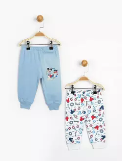 Набор штанов Mickey Mouse Disney 2 шт 6-9 мес (68-74 см) сине-белые MC15470