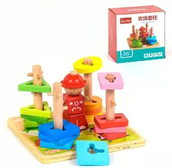 Деревянная логическая пирамидка-сортер Kimi разноцветная 81648048 Деревянная логическая пирамидка-сортер Kimi разноцветная 81648048