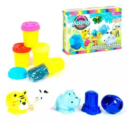 Набор тесто для лепки 4 цвета с формочками и аксессуарами Животные Kimi Разноцветный 6990413243016 Набор тесто для лепки 4 цвета с формочками и аксессуарами Животные Kimi Разноцветный 6990413243016