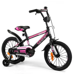 Велосипед Corso 16" Черно-розовый 6800083168649