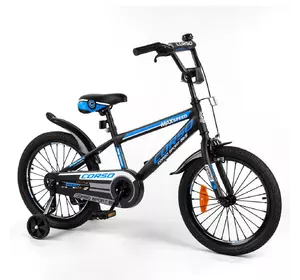 Велосипед Corso 18" Черно-синий 6800083181112