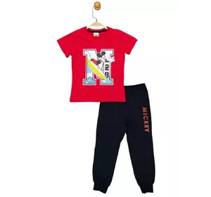 Костюм (футболка, штаны) Mickey Mouse 98 см (3 года) Disney MC18073 Черно-красный 8691109892249