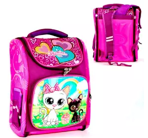 Ранец Котята Kimi Ортопедическая спинка 1 отделение 3 кармана 32x22x40 cм фиолетовый 67819048 Ранец Котята Kimi Ортопедическая спинка 1 отделение 3 кармана 32x22x40 cм фиолетовый 67819048