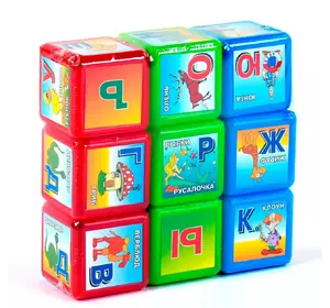 Кубики Азбука рус 9 шт Kimi разноцветные 07190048 Кубики Азбука рус 9 шт Kimi разноцветные 07190048