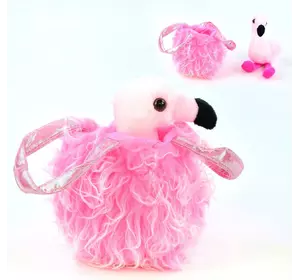 Мягкая игрушка фламинго в сумочке Kimi розовая 21 см 70810048 Мягкая игрушка фламинго в сумочке Kimi розовая 21 см 70810048