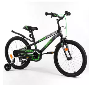 Велосипед Corso 20" Черно-зеленый 6800082207158