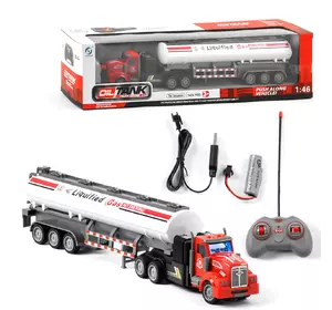 Бензовоз на радиоуправлении Kimi со световым эффектом Серо-красный 6981151080704 Бензовоз на радиоуправлении Kimi со световым эффектом Серо-красный 6981151080704