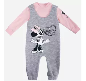 Полукомбинезон со свитшотом Минни Маус Disney 68-74 см (6-9 мес) MN18375 Серо-розовый 8691109924827 Полукомбинезон со свитшотом Минни Маус Disney 68-74 см (6-9 мес) MN18375 Серо-розовый 8691109924827