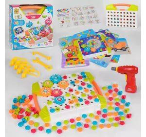 Мозаика 147 элементов Kimi 12 карточек Шуруповерт Разноцветная 6945717433182 Мозаика 147 элементов Kimi 12 карточек Шуруповерт Разноцветная 6945717433182