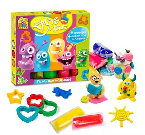 Набор тесто для лепки 5 цветов с формами Kimi Разноцветный 6945717431614 Набор тесто для лепки 5 цветов с формами Kimi Разноцветный 6945717431614