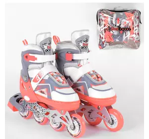 Роликовые коньки Roller 30-33 р со световым эффектом Серо-оранжевый 6900066343179 Роликовые коньки Roller 30-33 р со световым эффектом Серо-оранжевый 6900066343179