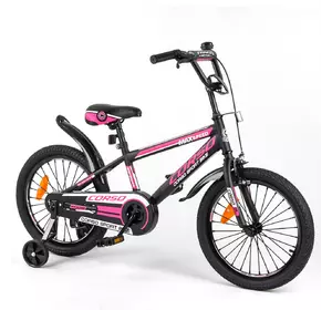 Велосипед Corso 18" Черно-розовый 6800083180887