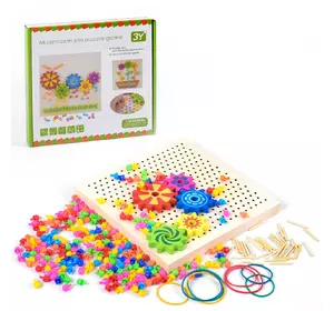 Деревянная Мозаика Kimi Шестеренки Резинки Палочки Разноцветная 6900067357274 Деревянная Мозаика Kimi Шестеренки Резинки Палочки Разноцветная 6900067357274